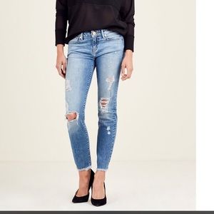 True Religion cigarette crop womens Jeans